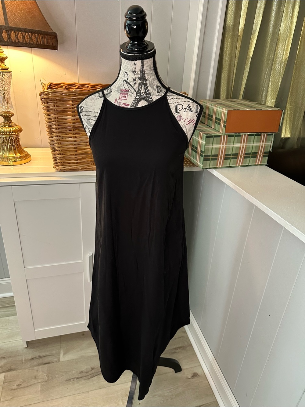 Black Halter Midi Dress - Sleek Women's Summer Dress